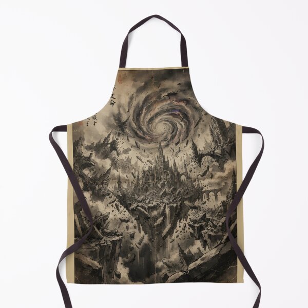 Item preview, The Ruined City of Arcane Cataclysm Sumi-e Ink Wash designed and sold by DuckOddity.