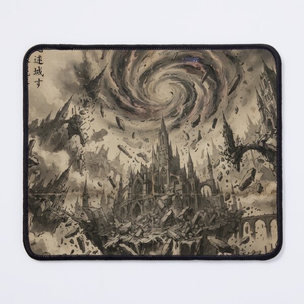 Item preview, The Ruined City of Arcane Cataclysm Sumi-e Ink Wash designed and sold by DuckOddity.