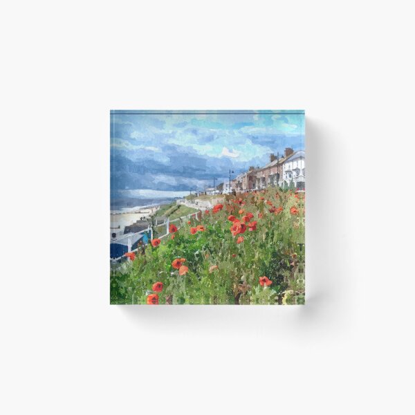 Item preview, Watercolour painting  of a storm approaching Southwold seafront beachhuts  designed and sold by stevepaint.