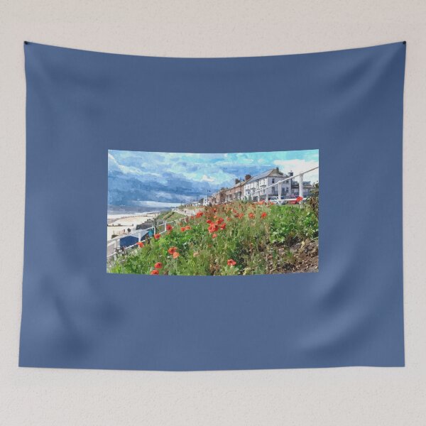 Item preview, Watercolour painting  of a storm approaching Southwold seafront beachhuts  designed and sold by stevepaint.