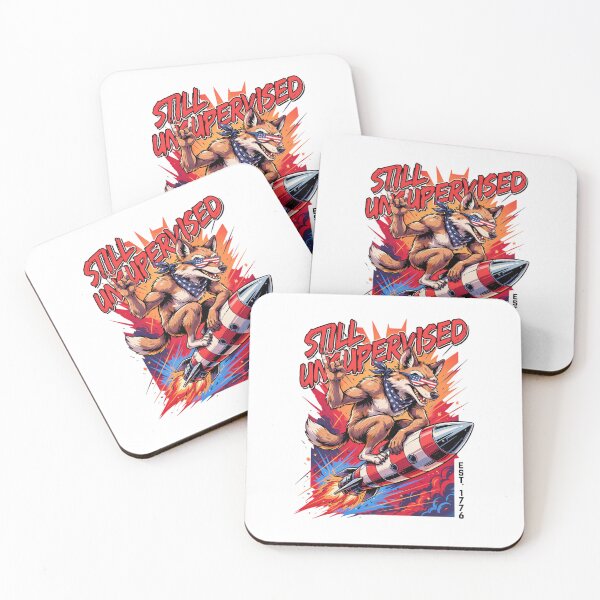 Item preview, Still Unsupervised Patriotic Werewolf Rocket Rider Tee v1 designed and sold by DarylWelsh2024.