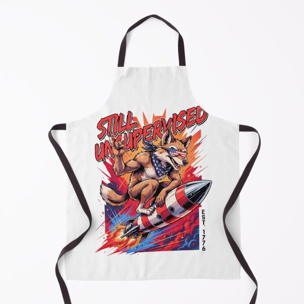 Item preview, Still Unsupervised Patriotic Werewolf Rocket Rider Tee v1 designed and sold by DarylWelsh2024.