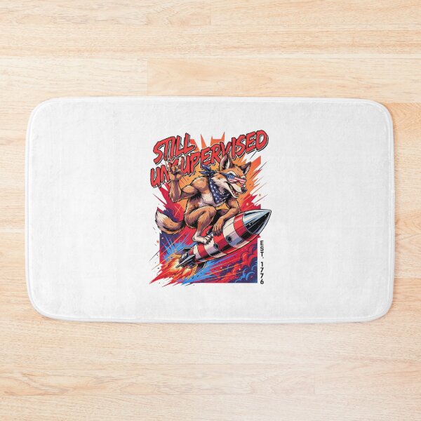 Item preview, Still Unsupervised Patriotic Werewolf Rocket Rider Tee v1 designed and sold by DarylWelsh2024.
