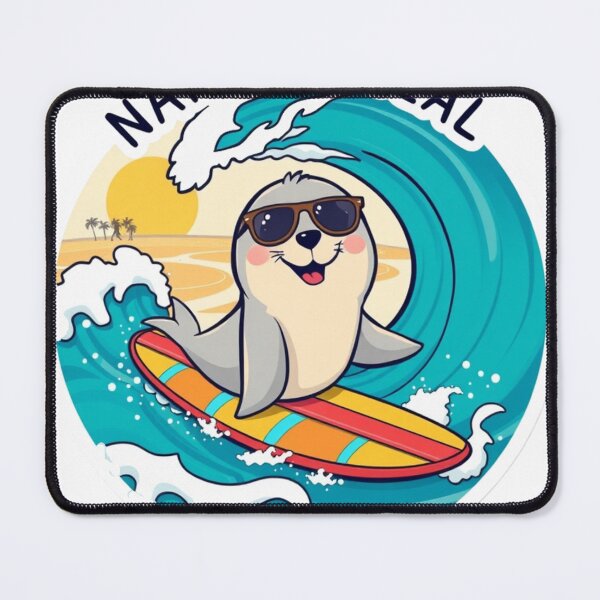 Item preview, Cute Surfing Seal Cartoon Summer Beach designed and sold by oleend.