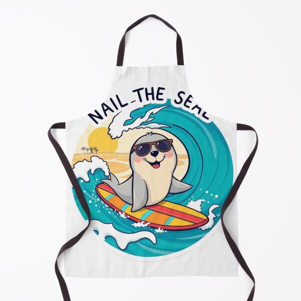 Item preview, Cute Surfing Seal Cartoon Summer Beach designed and sold by oleend.