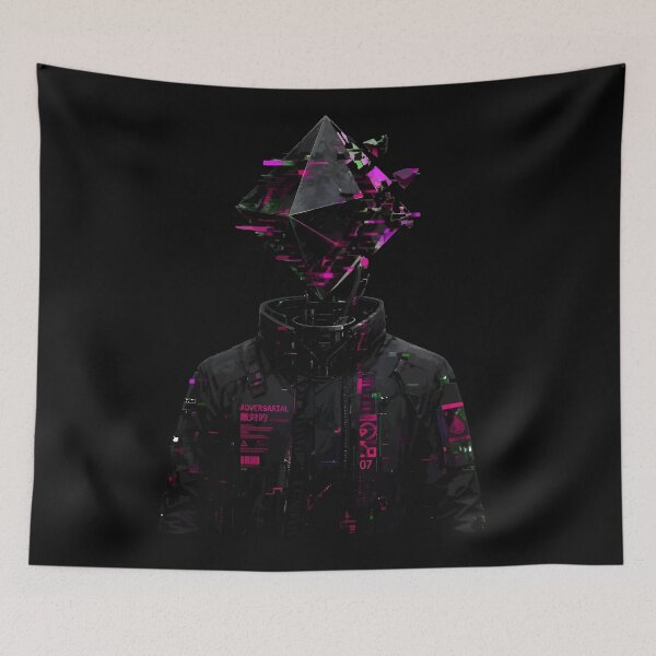 Item preview, Adversarial Cyberpunk Adversarial Robot - Glitch Aesthetic Design designed and sold by Uglyandcute.