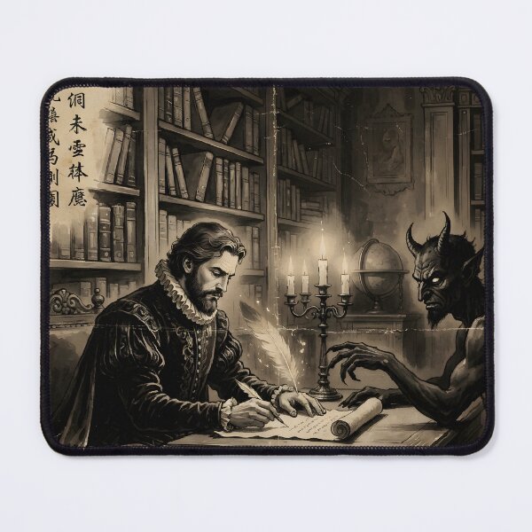 Item preview, The Nobleman’s Pact with the Devil Sumi-e Ink WashDevil designed and sold by DuckOddity.