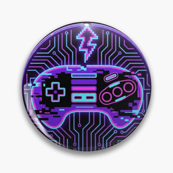 Item preview, Retro Gaming Controller Neon Circuit designed and sold by AbdullaStudio.