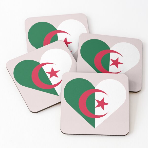 Item preview, Algeria Flag Heart | Algerian Heart Flag | Patriotic Love Design designed and sold by NOAHMAT2.