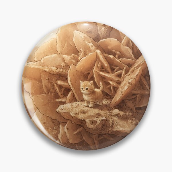 Item preview, Tiny Kitten on a Giant Desert Rose Stone Miniature Illustration designed and sold by DuckOddity.