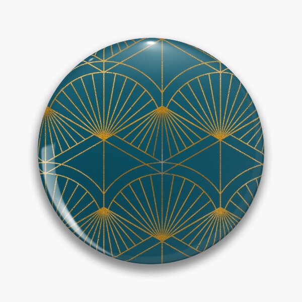 Item preview, Glamorous Blue And Golden Vintage Art Deco Pattern designed and sold by DEC02.
