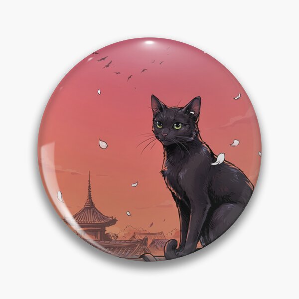 Item preview, Black cat on roof designed and sold by Rob-Son.