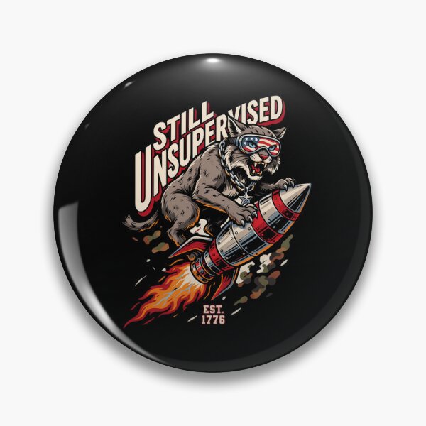 Item preview, Still Unsupervised Snarling Bobcat Missile Rider Tee v1 designed and sold by DarylWelsh2024.