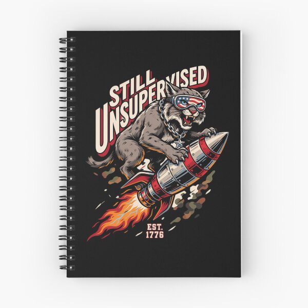 Item preview, Still Unsupervised Snarling Bobcat Missile Rider Tee v1 designed and sold by DarylWelsh2024.