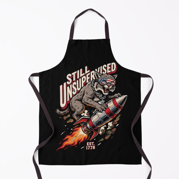 Item preview, Still Unsupervised Snarling Bobcat Missile Rider Tee v1 designed and sold by DarylWelsh2024.