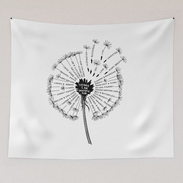Item preview, THINGS I AM GRATEFUL FOR (black) designed and sold by ZERO-MIND.