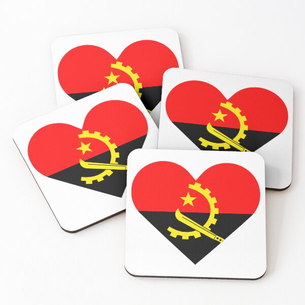 Item preview, Angola Flag Heart | Angolan Heart Flag | Patriotic Love Design designed and sold by NOAHMAT2.