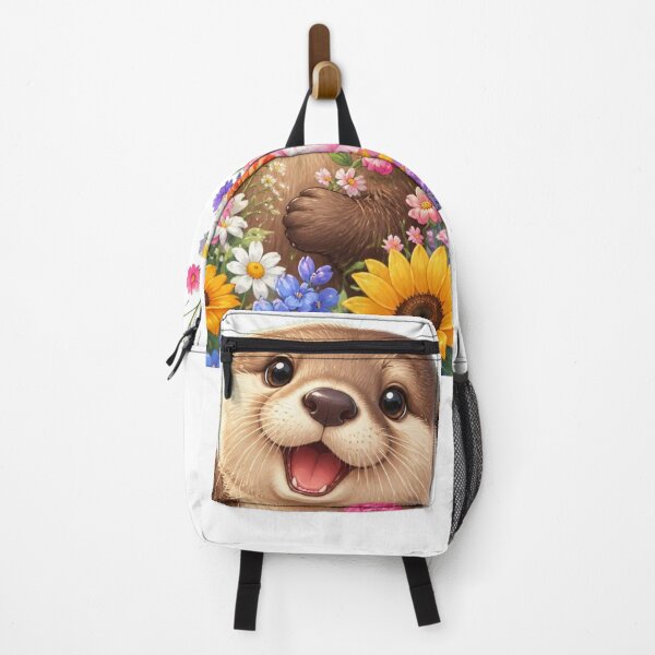 Item preview, Cute otter with colorful flowers designed and sold by VladaV.