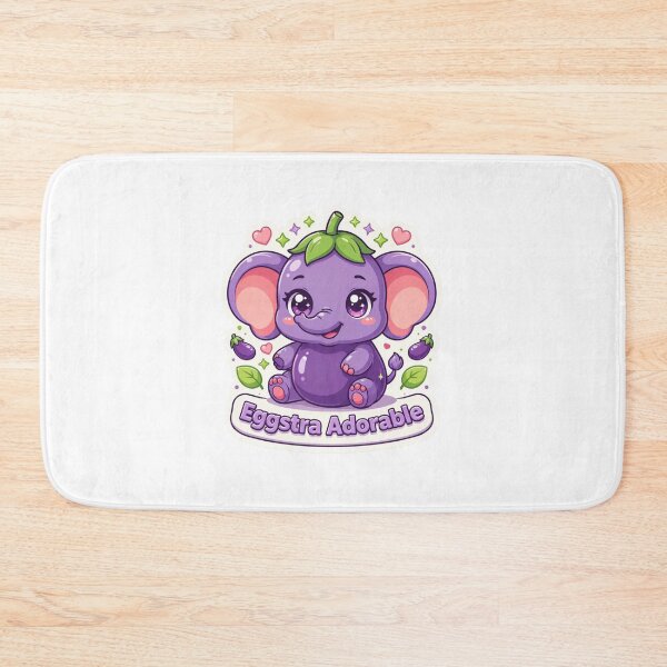 Item preview, Eggstra Adorable Kawaii Eggplant Elephant T-Shirt – Cute Animal Pun Sticker Gift for Elephant Lovers, Foodies & Kawaii Fans designed and sold by GemBob Creations.