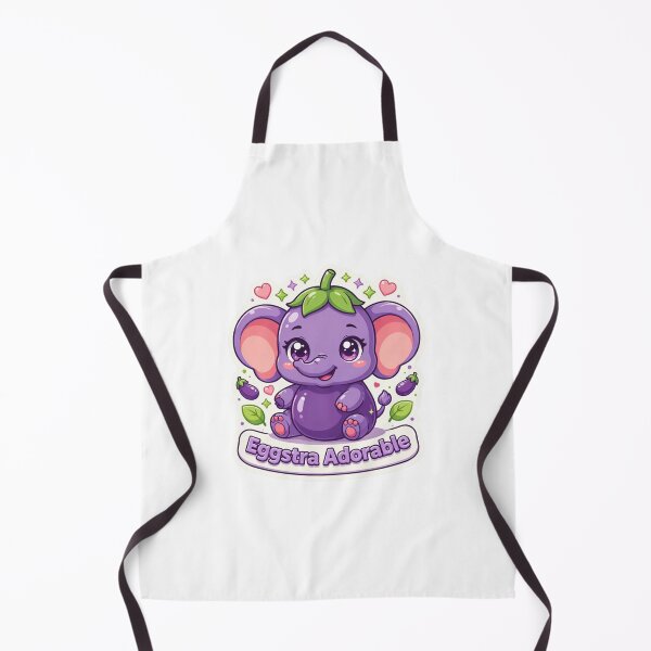 Item preview, Eggstra Adorable Kawaii Eggplant Elephant T-Shirt – Cute Animal Pun Sticker Gift for Elephant Lovers, Foodies & Kawaii Fans designed and sold by GemBob Creations.