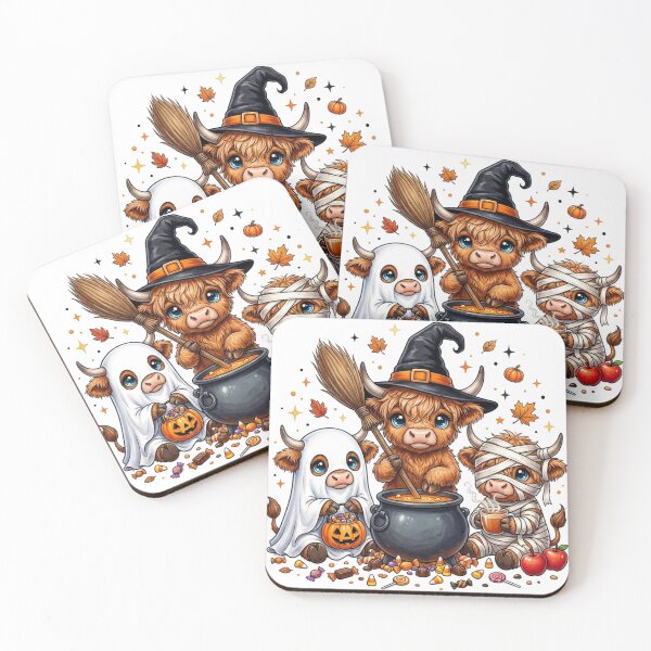 Item preview, Highland Cows Halloween Fun designed and sold by Blush Meadow Trading Co.