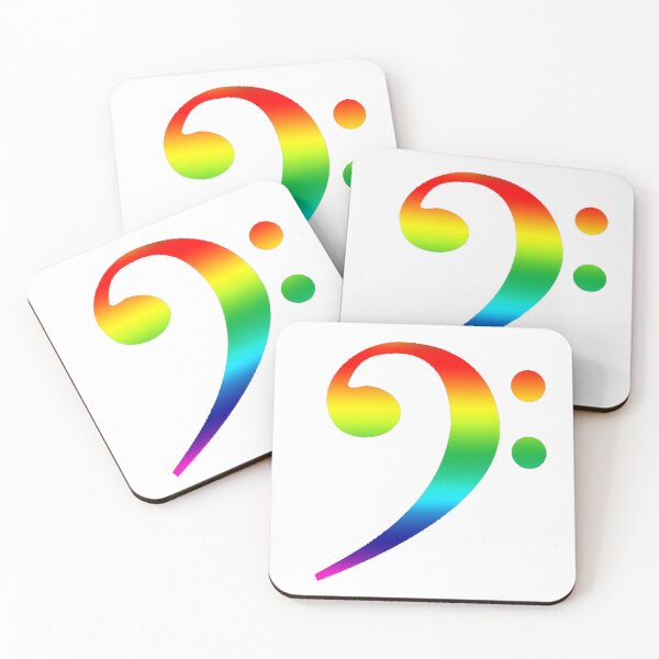 Item preview, Rainbow Bass Clef designed and sold by rfmdesigns.