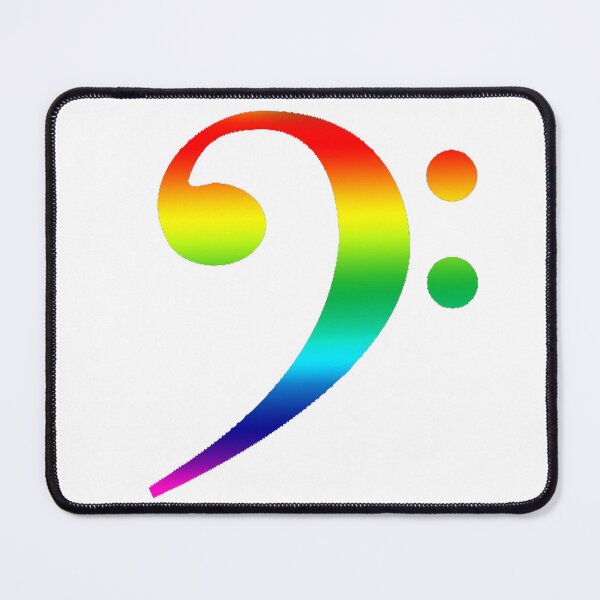 Item preview, Rainbow Bass Clef designed and sold by rfmdesigns.