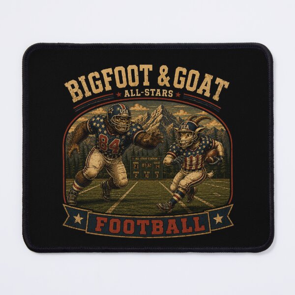 Item preview, Bigfoot & Goat All-Stars – Football Showdown designed and sold by NicheBloom.