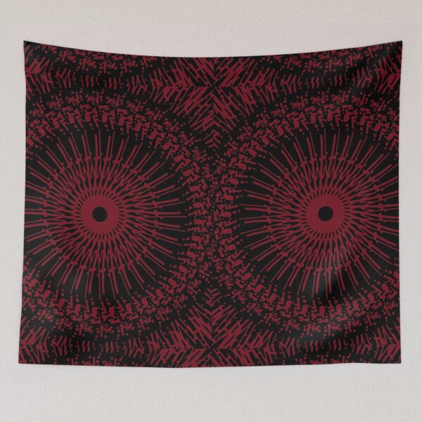 Item preview, Dark Red Sunburst Gothic Radial Pattern. designed and sold by Yenday.