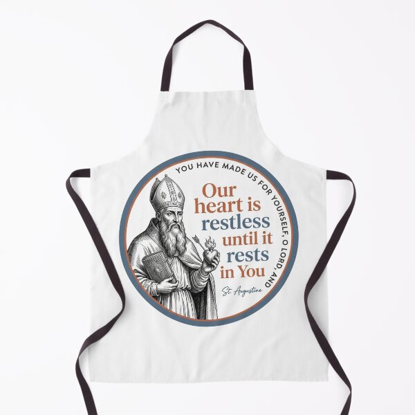 Item preview, St Augustine Restless Heart Quote Catholic Christian designed and sold by raedattia.