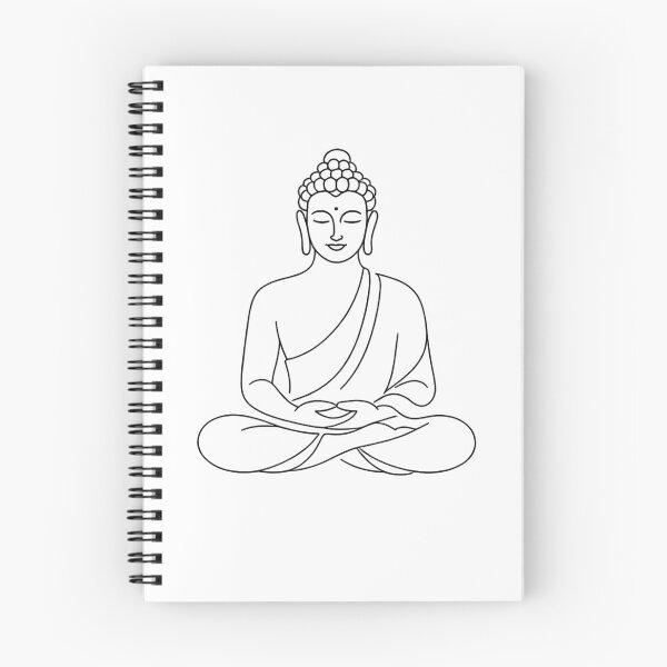Item preview, Minimalist Buddha One Line Art designed and sold by LiveLoveLearnBubble.