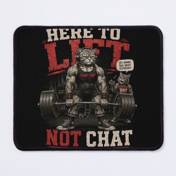 Item preview, Here To Lift Not Chat Funny Gym Cat Vintage Fitness Gift designed and sold by Digistore1221.