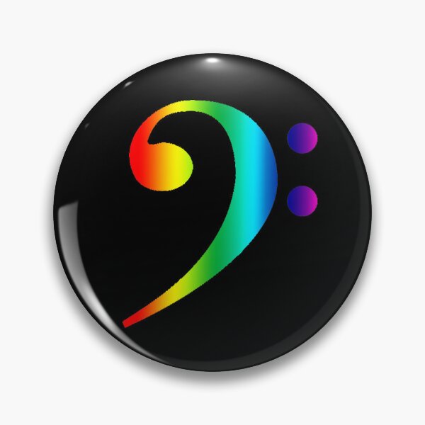 Item preview, Rainbow Bass Clef 2 designed and sold by rfmdesigns.