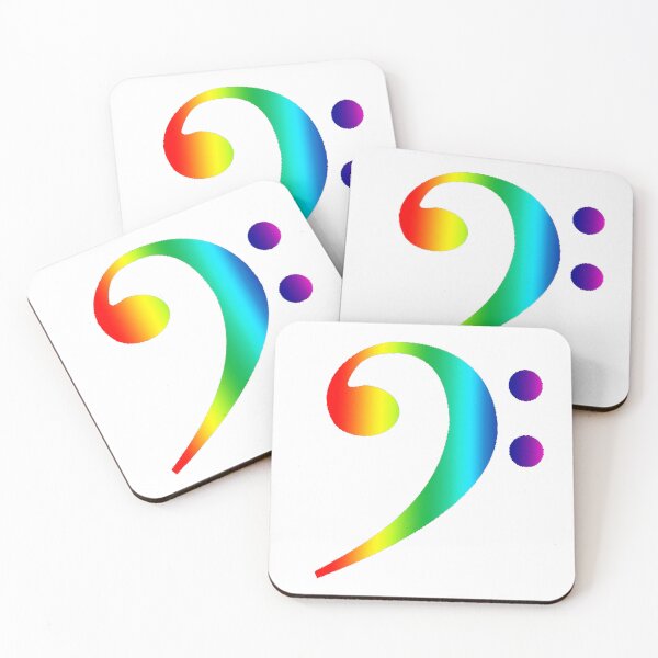 Item preview, Rainbow Bass Clef 2 designed and sold by rfmdesigns.