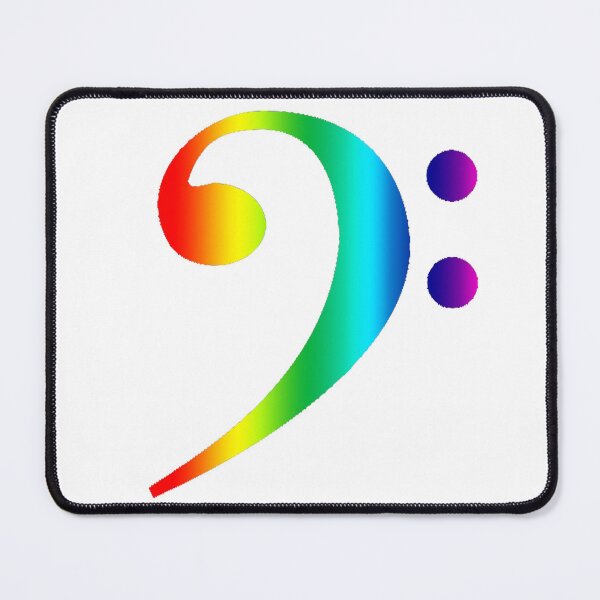 Item preview, Rainbow Bass Clef 2 designed and sold by rfmdesigns.