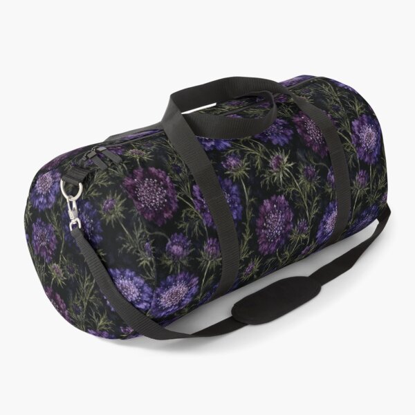 Item preview, Scabiosa Dark Moody Watercolor Night Seamless Pattern designed and sold by Inkworksbyshery.
