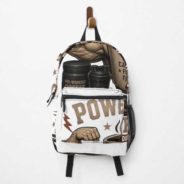 Item preview, Powered By Caffeine Funny Gym Coffee Mug Vintage Fitness Gift designed and sold by Digistore1221.