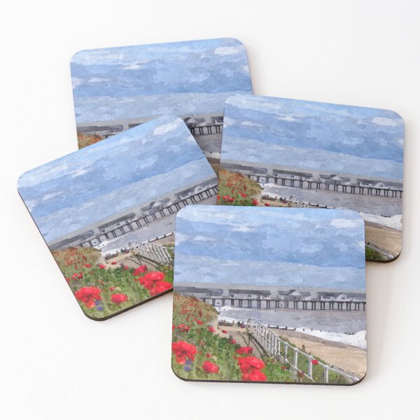Item preview, Oil painting  of poppies near Southwold pier designed and sold by stevepaint.