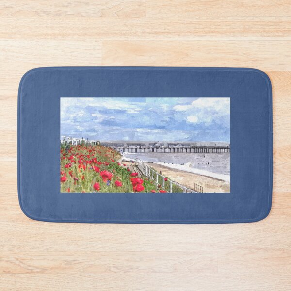 Item preview, Watercolour painting  of poppies near Southwold pier designed and sold by stevepaint.