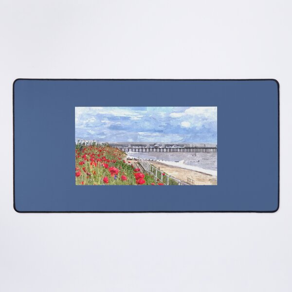 Item preview, Watercolour painting  of poppies near Southwold pier designed and sold by stevepaint.