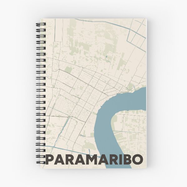 Item preview, Paramaribo Map designed and sold by MapsNerd.