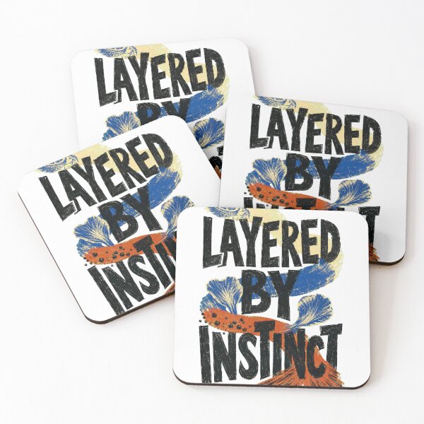 Item preview, Layered By Instinct - Linocut Perfume Layering Art designed and sold by DegenLife.