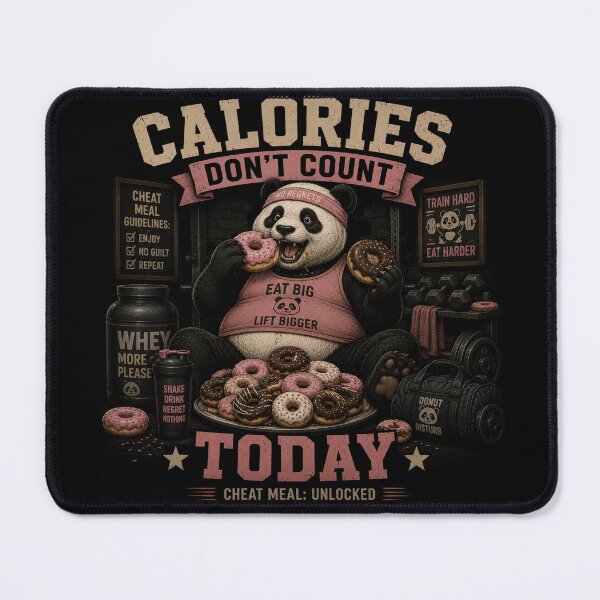 Item preview, Calories Don't Count Today Funny Gym Panda Vintage Fitness Gift designed and sold by Digistore1221.