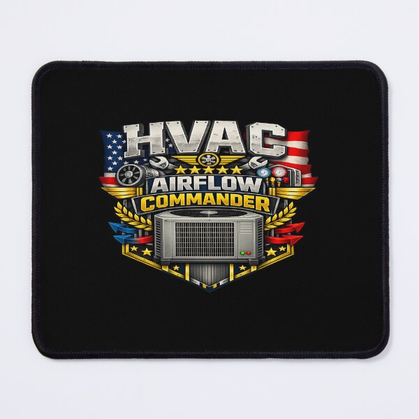 Item preview, HVAC Airflow Commander - Patriotic Technician Badge Design designed and sold by FrozenHeat97.