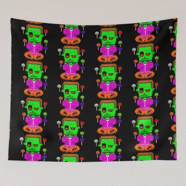 Item preview, Frankenstein Monster With Pumpkin and Lollipops Retro designed and sold by RetroRlx.