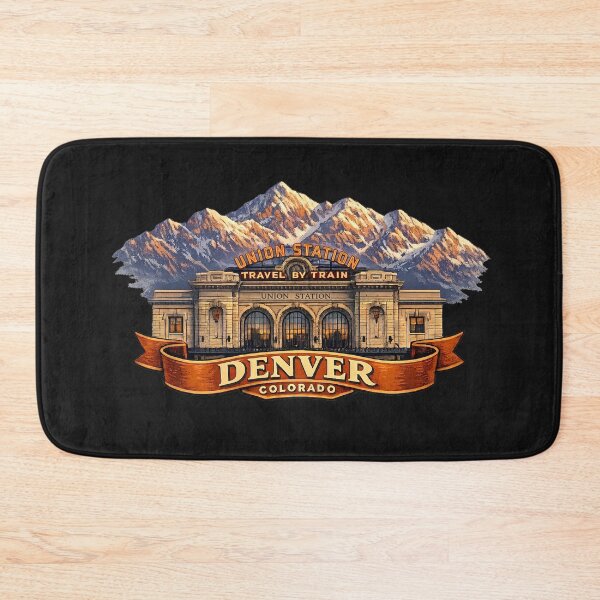 Artikelvorschau, Denver Colorado Union Station Vintage Travel Poster Design entworfen und verkauft von Elbstromstudio.