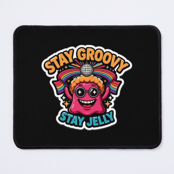 Item preview, Stay groovy and stay jelly with this ultra-cute retro 70s disco jellyfish design. Perfect for vintage festival goers, and anyone who loves a fun dance floor vibe. designed and sold by InkRebelia.
