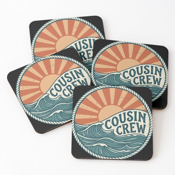 Item preview, Cousin Crew Retro Ocean Waves Vintage Badge designed and sold by IsDesignHub.