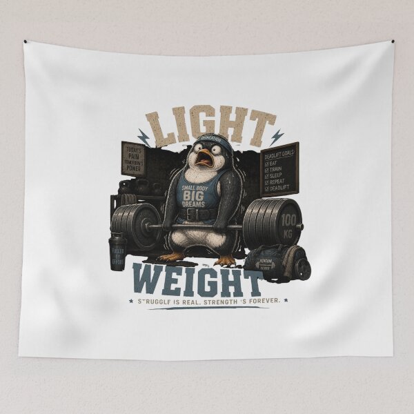 Item preview, Light Weight Baby Funny Gym Penguin Vintage Fitness Gift designed and sold by Digistore1221.