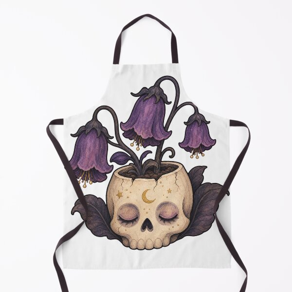 Item preview, Sleepy Skull Purple Bellflower Planter designed and sold by The-Art-of-D.